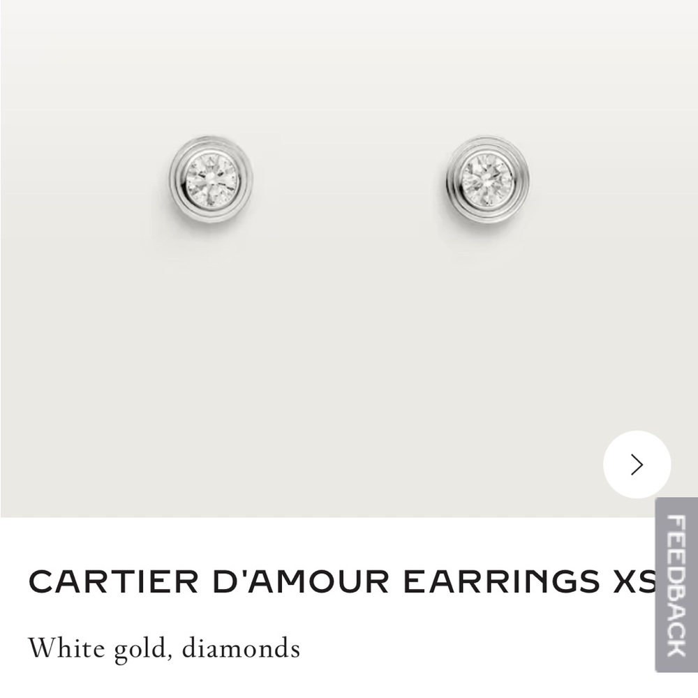 Cartier D’amour earrings white gold with diamonds